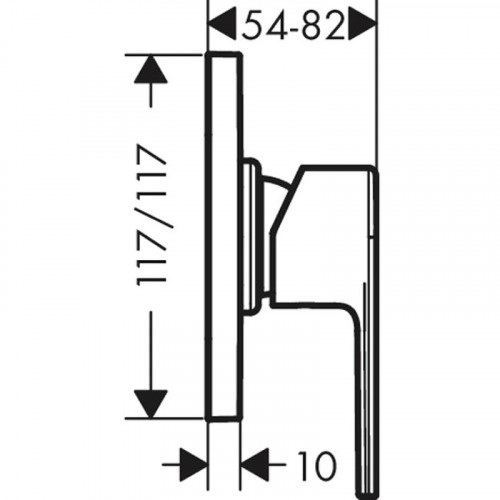 Смеситель для душа Hansgrohe Vernis Shape 71658670 Черный матовый