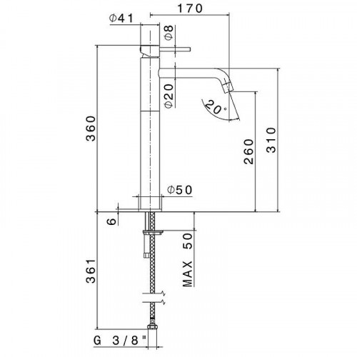 Смеситель для раковины Newform XT 4205.21.018 цвет Хром