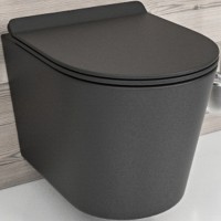 Унитаз beWash Aldo BKWHR101480 подвесной Черный матовый с сиденьем Микролифт фарфор подвесной