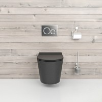 Унитаз beWash Aldo BKWHR101480 подвесной Черный матовый с сиденьем Микролифт фарфор подвесной