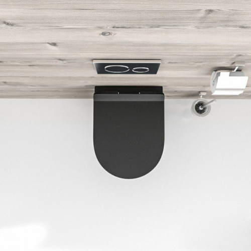 Унитаз beWash Aldo BKWHR101480 подвесной Черный матовый с сиденьем Микролифт фарфор подвесной