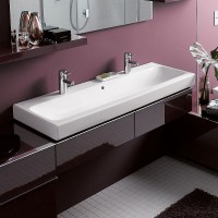 Раковина Geberit iCon 120 124020000 Белая фарфор подвесная, полувстраиваемая