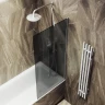 Шторка на ванну Maybah Glass MGV-84-5ш 400x1400 в широком профиле Хром матовый стекло графитовое матовое