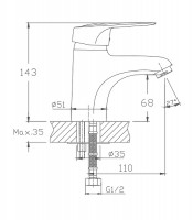 Смеситель для раковины Haiba HB1004 Хром