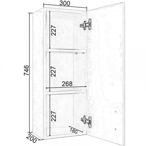 Подвесной шкаф Orange Стиль 30 Белый