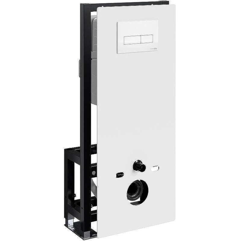 Инсталляция WasserKRAFT Glan 66TLT.010.ME.WH.WM03 для унитаза Белое стекло с Белой матовой клавишей смыва