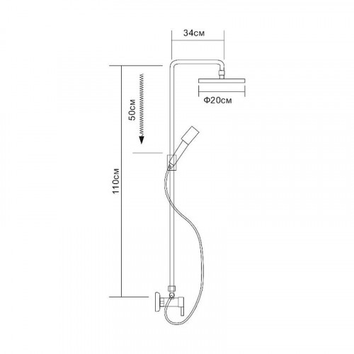 Душевая система D-Lin D10A07 цвет Хром