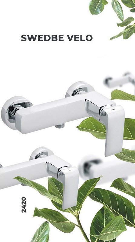 Смеситель для душа Swedbe Velo 2420 Хром латунь на стену
