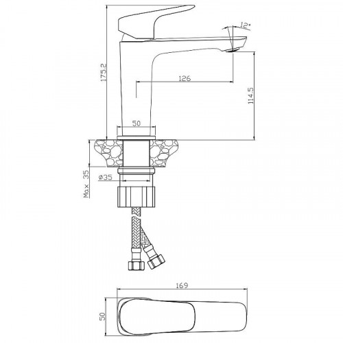 Смеситель для раковины WesnaArt Astra AST19-210 Хром
