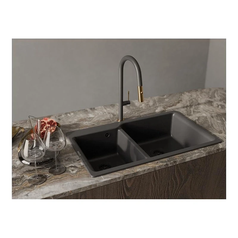 Смеситель для кухни Rivelato Asti 3972500 antracite oro цвет Антрацит Золото