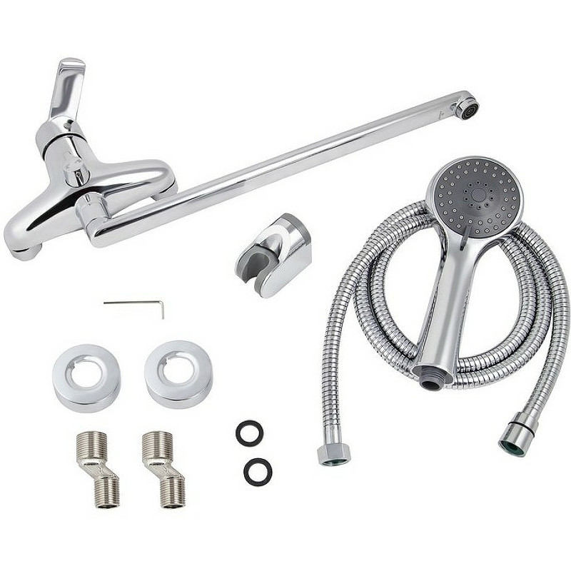 Смеситель для ванны Kaiser Orbit 20055B универсальный Хром латунь на стену