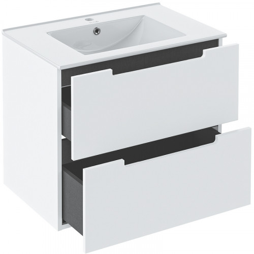 Тумба под раковину Runo Lina 80 00-00004605 подвесная Белая