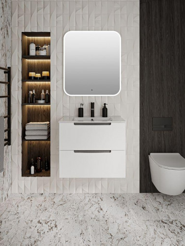 Тумба под раковину Runo Lina 80 00-00004605 подвесная Белая