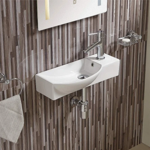 Раковина WeltWasser Aisbach 7945 GL-WT R 45 10000008691 Белая глянцевая
