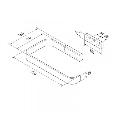 Держатель туалетной бумаги AM.PM Func A8F34122 Черный матовый
