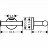 Двойной крючок для полотенец Hansgrohe Logis Universal 41725000 Хром