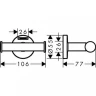 Двойной крючок для полотенец Hansgrohe Logis Universal 41725000 Хром