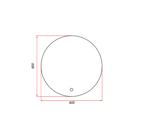 Зеркало ЗОВ 80 ZD80 с подсветкой с сенсорным выключателем