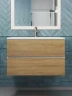 Тумба под раковину Uperwood Barsa 80 293020532 подвесная цвет Белый матовый Дуб сонома