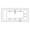 Акриловая ванна Whitecross Savia Duo 170x80 0103.170080.100.LINE.GL с гидромассажем
