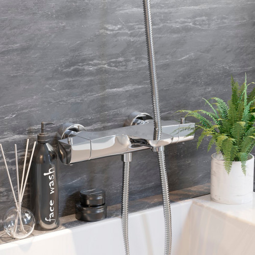 Смеситель для ванны Paini Nove 09CR111TH с термостатом Хром