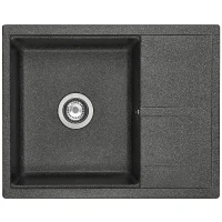 Кухонная мойка Aquaton Делия 65 1A718632DE210 Графит искусственный камень (литьевой мрамор) встраиваемый