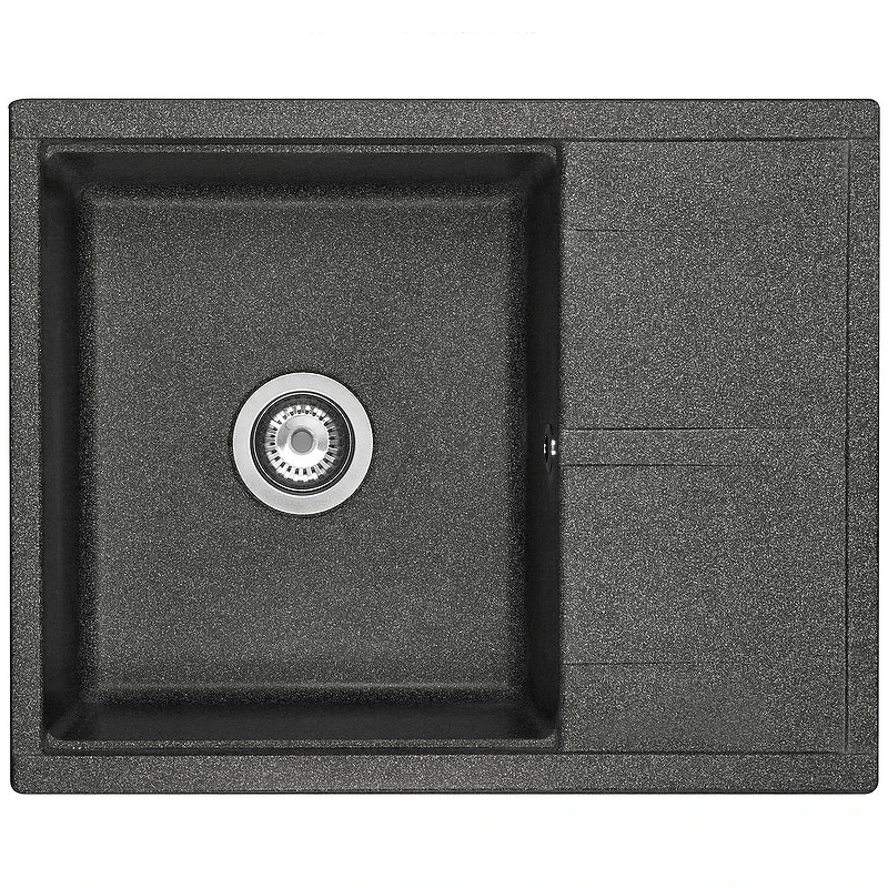 Кухонная мойка Aquaton Делия 65 1A718632DE210 Графит искусственный камень (литьевой мрамор) встраиваемый