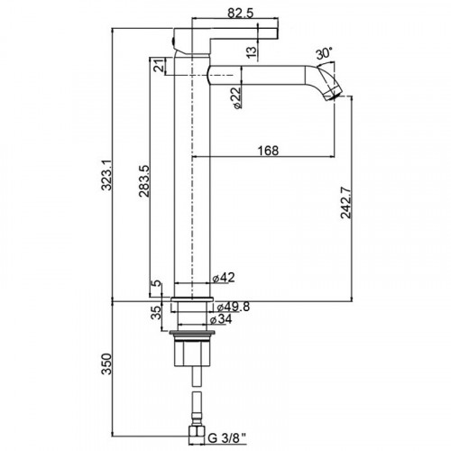 Смеситель для раковины Paini Brera 74PZ205OLL Черный матовый