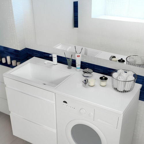 Раковина Onika Marko Марсал 120 L 5216120 с местом под стиральную машину цвет Белый