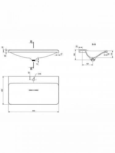 Раковина Uperwood Ocean 80 ROcean80wg цвет Белый глянцевый