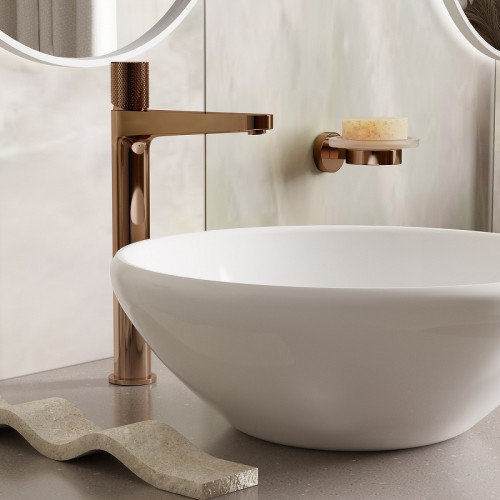 Смеситель для раковины WasserKRAFT Paar 8803H Розовое золото латунь