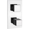 Смеситель для душа Remer Qubica Thermo QT93KB с термостатом Хром латунь встраиваемый