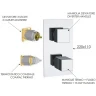 Смеситель для душа Remer Qubica Thermo QT93KB с термостатом Хром латунь встраиваемый