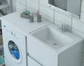 Тумба с раковиной Эстет Dallas Luxe 100 R ФР-00002316 Белая МДФ / ЛДСП