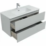 Комплект мебели для ванной Aquanet Алвита New 100 274528 подвесной Серый матовый МДФ / ЛДСП