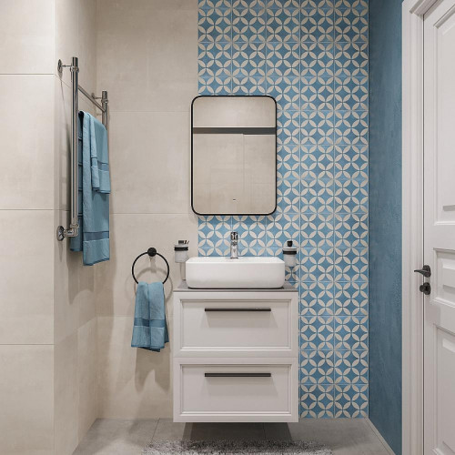 Зеркало DIWO Кострома 50 ЗЛП1750 с подсветкой цвет Черный с бесконтактным выключателем