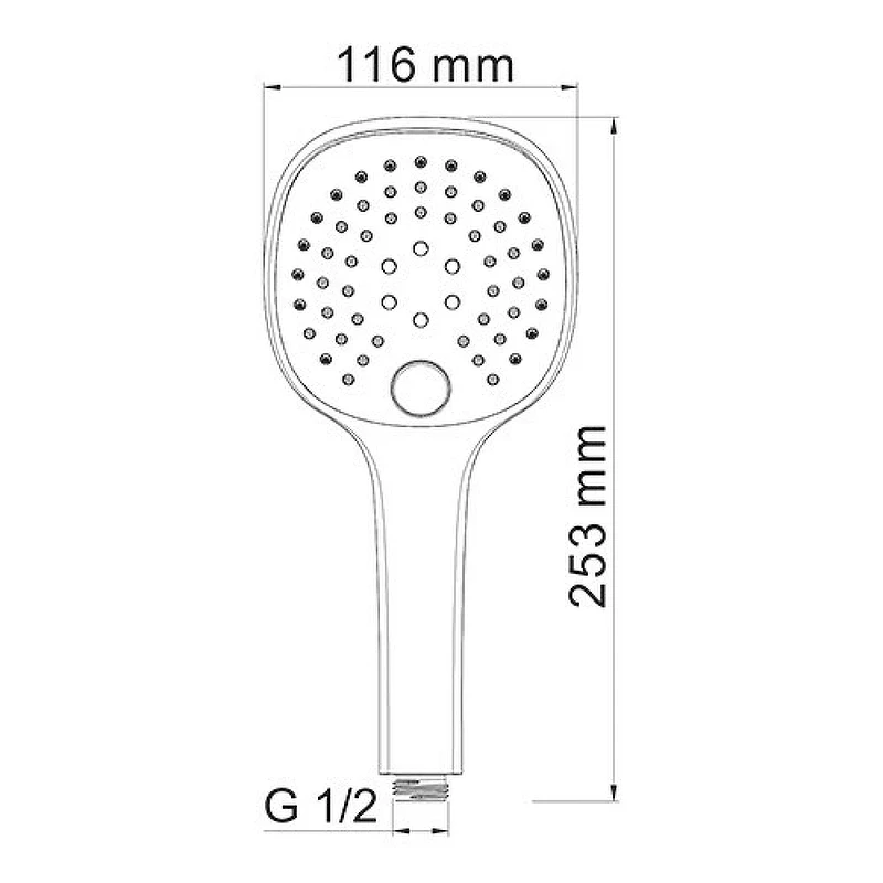 Ручной душ WasserKRAFT A050 Светлая бронза пластик