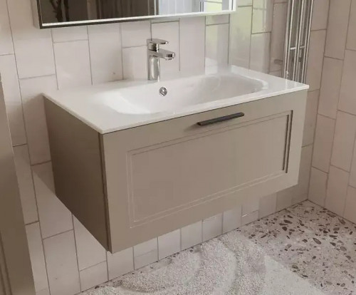 Тумба с раковиной Terminus Классик 80 CLA10801200501O подвесная цвет Капучино