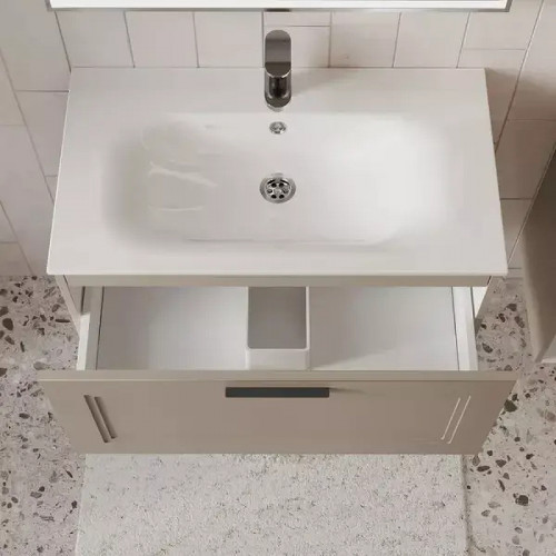 Тумба с раковиной Terminus Классик 80 CLA10801200501O подвесная цвет Капучино