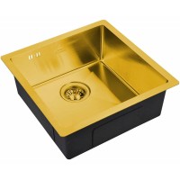Кухонная мойка ZorG Steel Hammer 44 SH 4444 BRONZE Бронза нержавеющая сталь встраиваемый