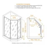 Душевой уголок RGW Stilvoll SV-82Gr 120х80 L 33328282-2410L профиль цвет Оружейная сталь стекло с рисунком Черная вуаль