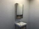 Зеркальный шкаф Comforty Вена 45 00-00006652 Дуб дымчатый МДФ / ЛДСП, стекло