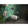 Комплект унитаза Ceruttispa B-2376-3 7183 с инсталляцией Berges Novum L5 040215 с сиденьем Микролифт и Черной матовой клавишей смыва фаянс подвесной
