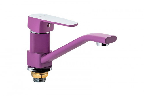 Смеситель для раковины Ekko E45302 цвет Хром Фиолетовый
