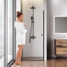 Душевая дверь AM.PM Sunny 90 W87G-90-1P-BT профиль Черный матовый стекло прозрачное
