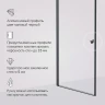 Душевая дверь AM.PM Sunny 90 W87G-90-1P-BT профиль Черный матовый стекло прозрачное