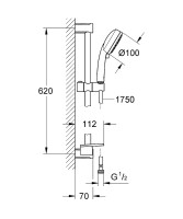 Душевой гарнитур Grohe Tempesta Cosmopolitan 27928002 Хром латунь на стену