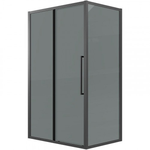 Душевой уголок Grossman Cosmo 130х80 120.K33.02.1380.21.10 профиль Черный матовый стекло тонированное