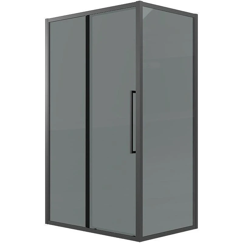 Душевой уголок Grossman Cosmo 130х80 120.K33.02.1380.21.10 профиль Черный матовый стекло тонированное