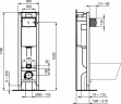 Комплект унитаза с инсталляцией Ideal Standard Prosys Eco Frame Eurovit W660101 с сиденьем Микролифт фарфор подвесной